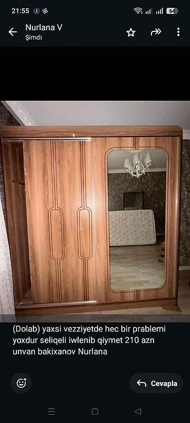(Dolab) yaxsi vezziyetde hec bir prablemi yoxdur seliqeli iwlenib