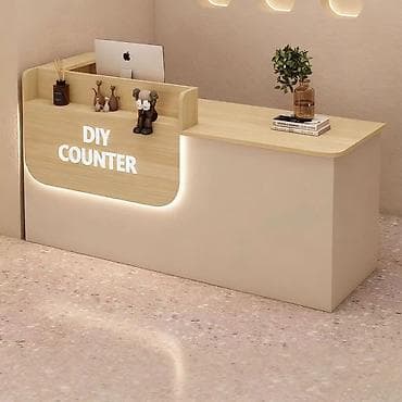 ofis stol: Resepsiyon/qarşılama masası – “DIY COUNTER” LED işıqlı ön panel - — 1