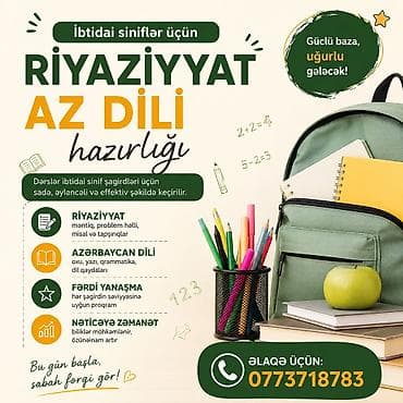 clash hesab satisi: Məktəbəqədər və ibtidai sinif hazırlığı, Azərbaycan dili, Onlayn, Əyani — 1
