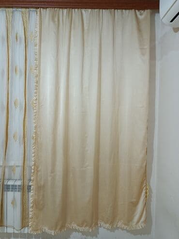 yataq otağı üçün pərdələr: İşlənmiş, Pərdə, rəng - Bej — 3