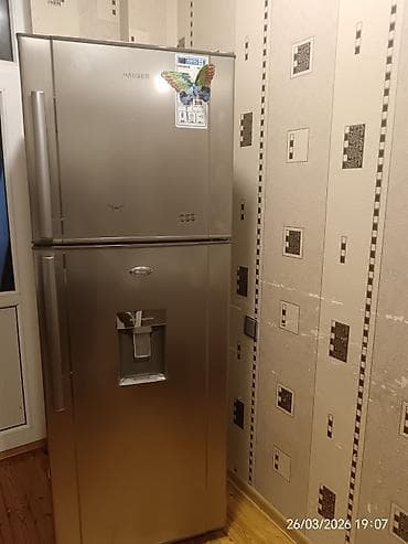 soyuducu et ucun: 2 qapılı Hauser Soyuducu Satılır, rəng - Gümüşü, Dispenserli — 3