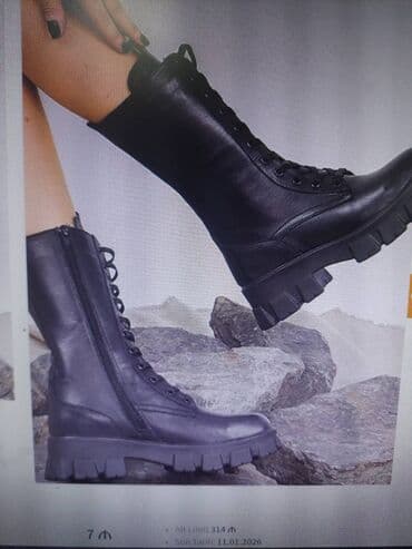 qiz ucun botlar: Ölçü: 39, rəng - Qara, Yeni — 5