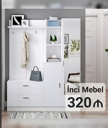 w210 qapi: Yeni, 1 qapı, Güzgülü, Ağ, Açılan, Düz dolab — 1