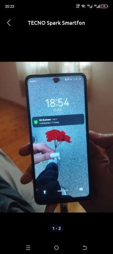 Tecno Spark, 256 GB, rəng - Göy, Barmaq izi