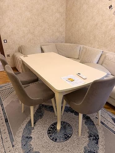 tabletka stul: Qonaq otağı üçün, Açılmayan, Dördbucaq masa — 1