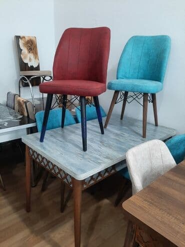 Masa və oturacaq dəstləri: Qonaq otağı üçün, Yeni, Açılan, Dördbucaq masa, 4 stul — 3