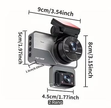 3 kanallı avtomobil DVR (dash cam) - Eyni anda ön, arxa və salon — 2