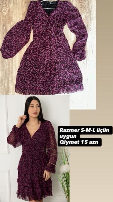 Qadın donu – qara fon üzərində xırda bənövşəyi çiçək naxışlı. - Model