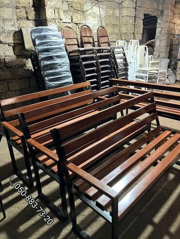 stol stul işlenmiş: Yeni, Kvadrat masa, Açılmayan, Skameykalar ilə, Taxta, Azərbaycan — 13