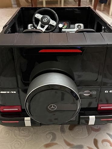 marvel oyuncaq: Uşaq üçün elektrikli maşın – Mercedes-Benz G-class üslubunda, qara — 5