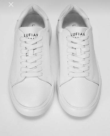 krasofqa: Lufian Shoes kişi sneakersi – klassik ağ rəngdə minimalist dizayn. - — 1