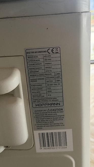 Kondisionerlər: Hoffmann split kondisioner – model MRAC-24HE3/MRAC-24HEB Texniki — 2