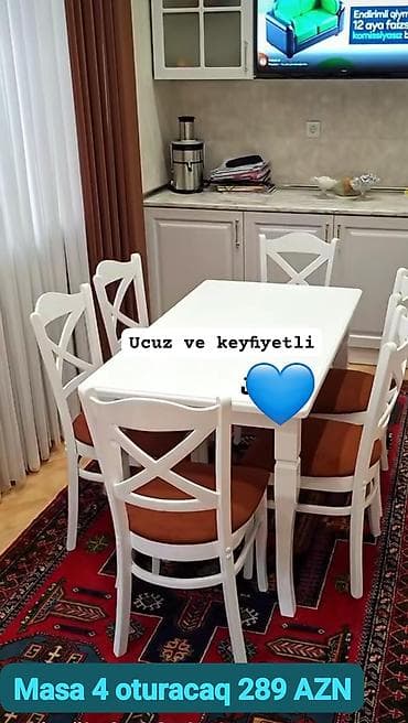 metbex stol stul islenmis: Masa və oturacaq dəstləri — 1