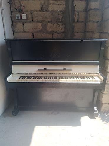 bayan aləti: 2 pedallı "KUBAN" pianosu. Bütün dilləri yerindədir. Simlərində, bel — 2