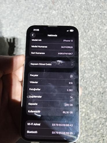 i̇phone barter: IPhone 13, 256 GB, Starlight, Face ID, Zəmanət, Simsiz şarj — 4