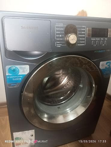 Sifarişlə əl işləri: Samsung paltaryuyan maşın – ön yükləməli, metalik boz rəng. - — 3