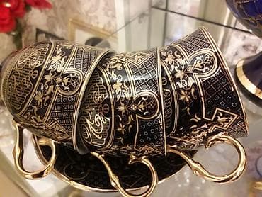 Çay dəsti, rəng - Qara, Keramika