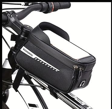 velosiped telefon tutacağı: Velosiped üçün ön üçbucaq/ram çantası – toxunma ekranlı telefon — 2