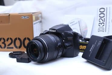 islenmis notebook satisi: NIkon d3200 satilir 18-55mm lens batayrea ve zaryadnoy 4 gb kart — 3