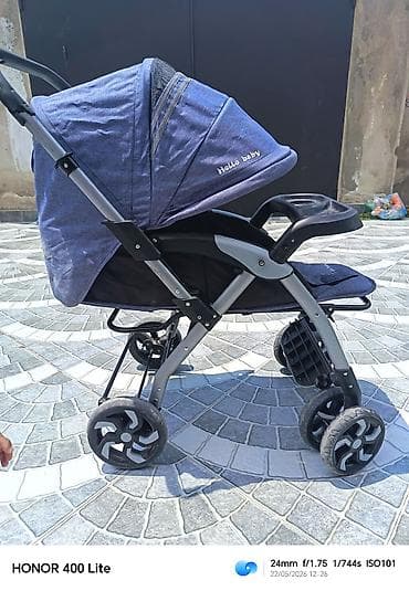 şaxta baba torbası: Uşaq arabası – “Hello Baby” brendi, mavi rəng. Xüsusiyyətlər: - — 1