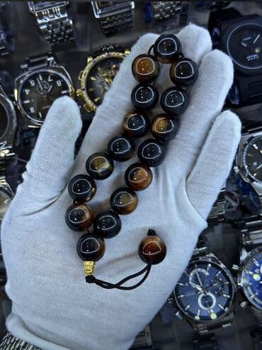 Eynəklər: Şüşə bəzəkli təsbeh – bir neçə rəng variantı - Material: cilalanmış — 7