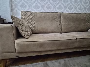 kreslo ucuz: Mebel dəsti – divan və kreslo - Rəng: qum-bej (isti neytral ton) - — 4