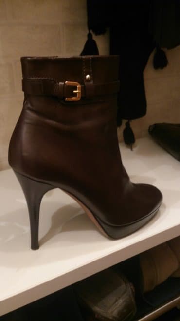 botlar: Ölçü: 39, rəng - Qəhvəyi, Yeni — 1