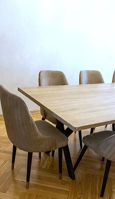 temiz taxta: Qonaq otağı üçün, İşlənmiş, Açılmayan, Dördbucaq masa — 1