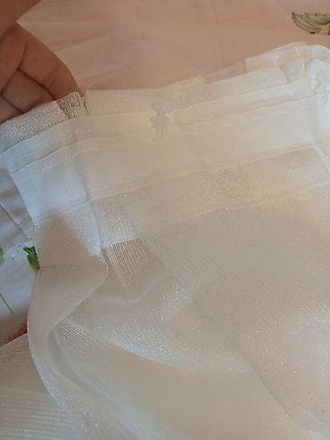 pərdələr ikinci el: Yeni, Tül, rəng - Ağ, Pulsuz çatdırılma — 4