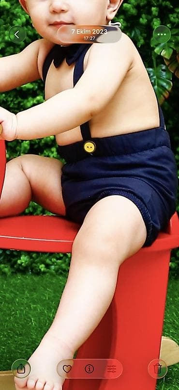 i̇dman uşaq şortları: Usaq ucun kombizon 1 defe geyinilib — 1