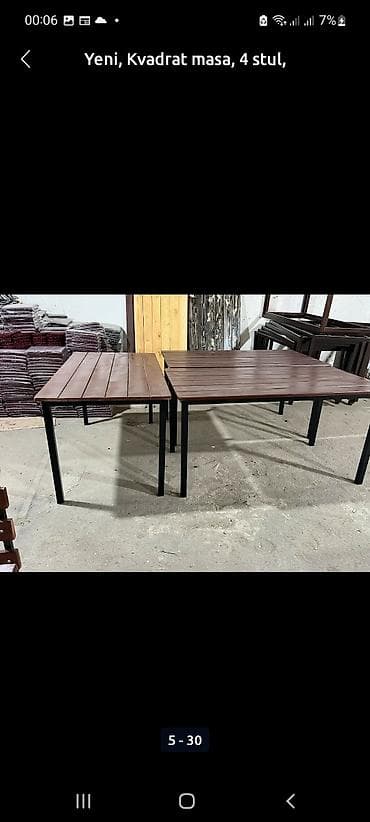 nar gulu: Yeni, Dördbucaq masa, 10 stul, Açılmayan, Stullar ilə, Taxta — 4