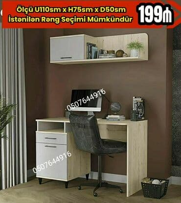 metbex şkafı: Düz masa, Stulsuz, Polkalı, Siyirməli, Azərbaycan, Mat laminat — 6