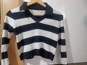 Qadın trikotu – 2 ədəd üst geyimi seti - Model 1: Qara-ağ enli