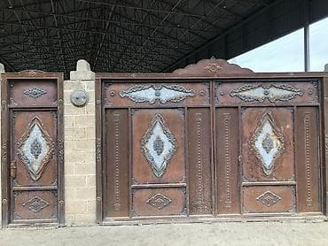saatlar type 0: İşlənmiş Dəmir Həyət darvazası, Yana açılan, Mexaniki, Qapı ilə, rəng - Qəhvəyi, Kredit yoxdur, Ünvandan götürmə, Ödənişli çatdırılma — 4