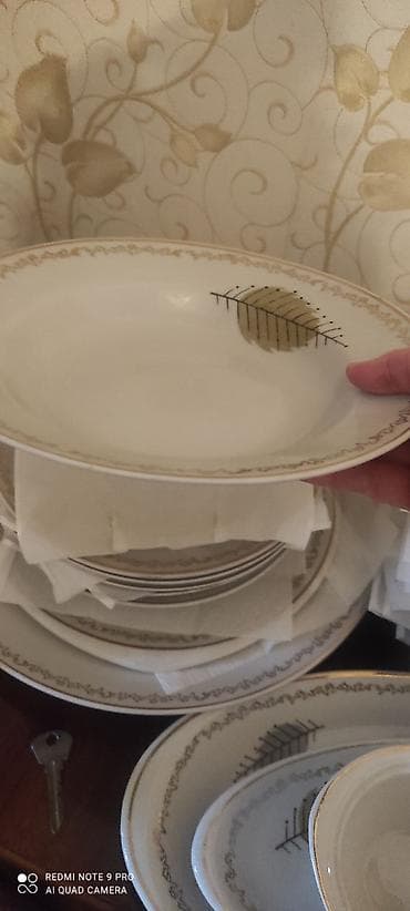 qab qacaq ecemi instagram: Nahar dəsti, rəng - Ağ, Farfor — 10