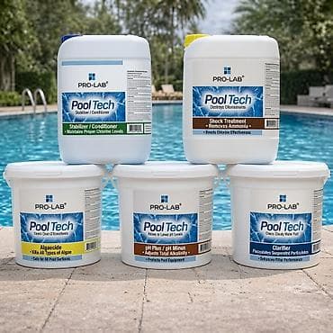 ditdili dermani: Pooltech 5 litrlik hovuz kimyəvi dəsti (5 ədədli komplekt) Текст — 1