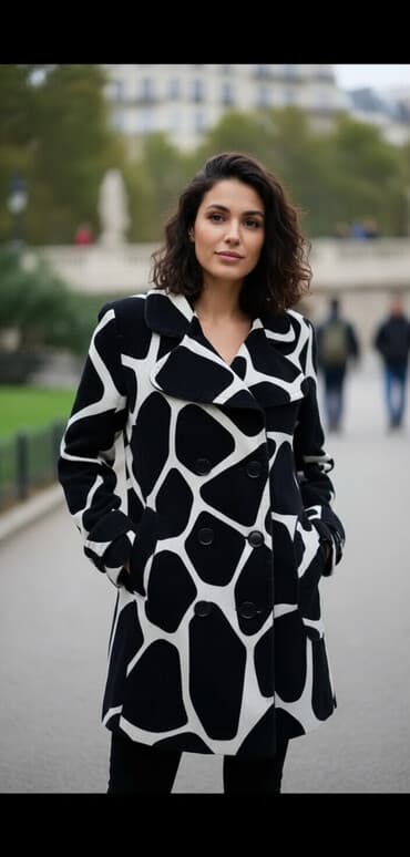 ağ palto: Palto, Zara, S, rəng - Qara — 1