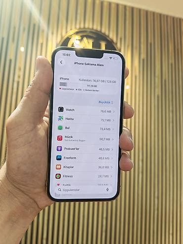 apple mac mini: IPhone 13 Pro, 128 GB, Qızılı, Zəmanət, Simsiz şarj, Face ID — 2