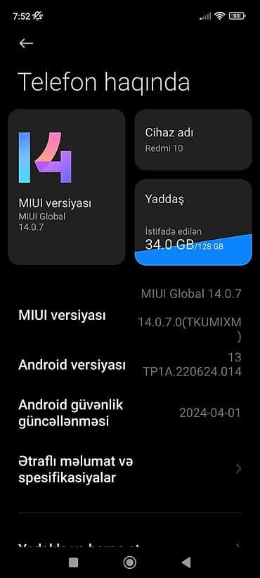 Məişət texnikası: Redmi Note 10, 128 GB, rəng - Boz, Zəmanət — 3