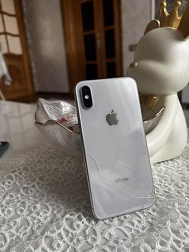 IPhone X, 64 GB, Gümüşü, Qırıq
