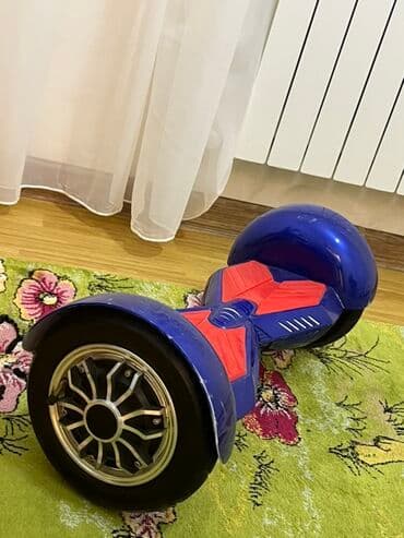 hoverbord: Hovərbord / Gyroskuter - Rəng: parlaq mavi gövdə, qırmızı sürüşməyə — 3