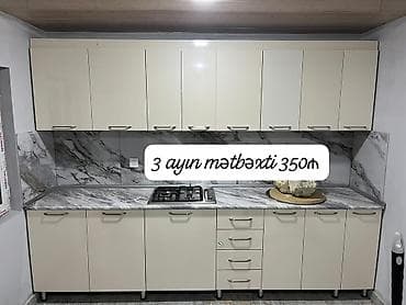 Mətbəx mebeli satılır 350₼. Ölçü 2.97. *3 ayın mebelidir,istifadə