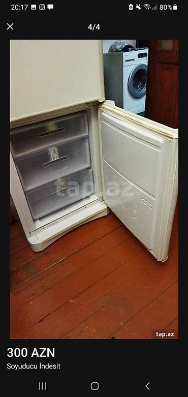 2 qapılı Indesit Soyuducu Satılır, rəng - Ağ — 4