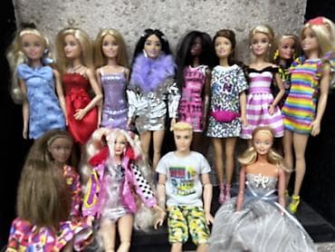 Barbie kuklaları kolleksiyası – müxtəlif modellər və geyim dəstləri - — 5