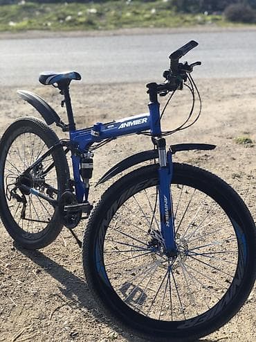 focus velosipedi: ANMIER qatlanan dağ velosipedi - Rəng: mavi/qarışıq qara aksentlər - — 1