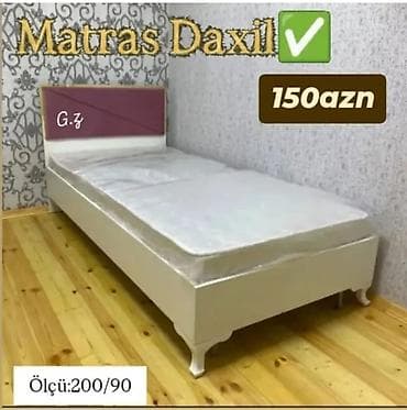 Çarpayılar: Təknəfərlik çarpayı, Matras ilə, Siyirməsiz — 4