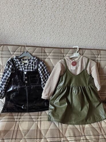 детские костюмы феи динь динь: Uşaq geyim dəsti – 2 model - Sol tərəf: Qara lak/parlaq materialdan — 1