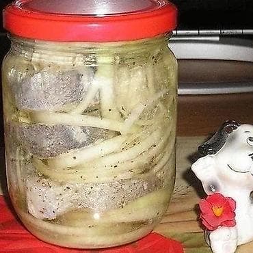 baliq: Məhsul: Ev üsulu marinadlanmış Baliq Təsvir: - Şüşə bankalarda — 2