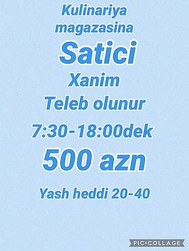 operator iş: Satış məsləhətçisi tələb olunur, Yalnız qadınlar üçün, 18-29 yaş, 1 ildən az təcrübə, Aylıq ödəniş — 1
