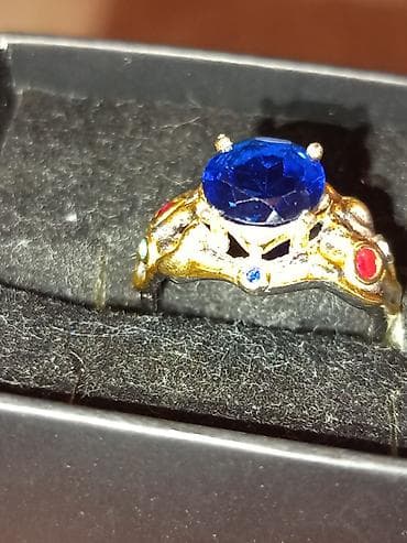 сапфир: Кольцо, Серебро, 958 проба, Сапфир — 5